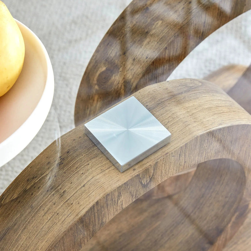 Contemporary Style Glass Top Coffee Table by Unique Piece Furniture