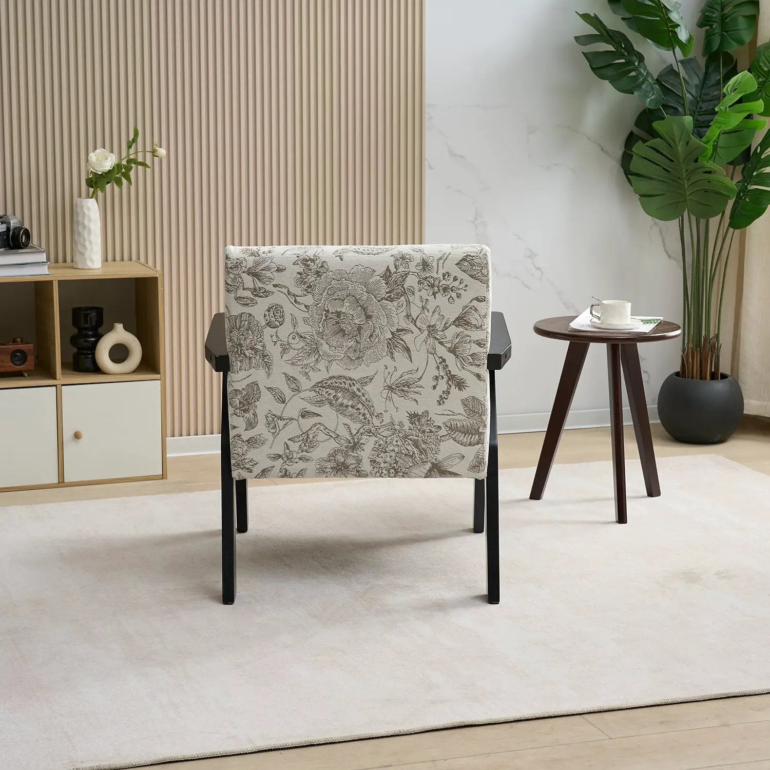 Mid-Century Modern Lounge Armchair - Seat Cushion (Beige + Grey) by HouseOfZazla