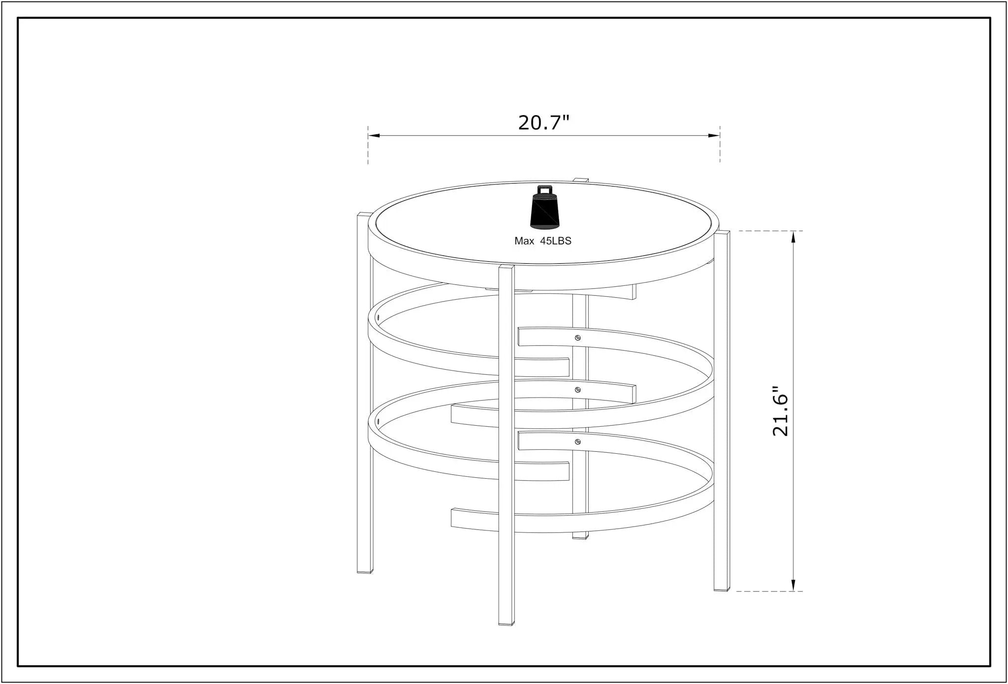 Elegant Round Table With Sintered Stone Top & Sturdy Metal Frame by HouseOfZazla