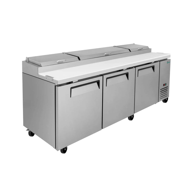 Heavy-Duty 93-Inch Commercial Stainless Steel Pizza Prep Table With Refrigeration (SAK52193) by SAKSBY WHOLESALE