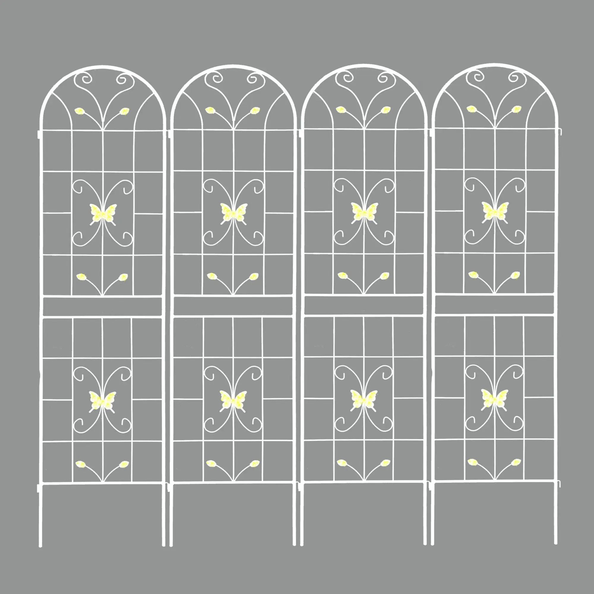 Garden Metal Trellis Rustproof Trellis For Climbing Plants Outdoor Flower Support by HouseOfZazla