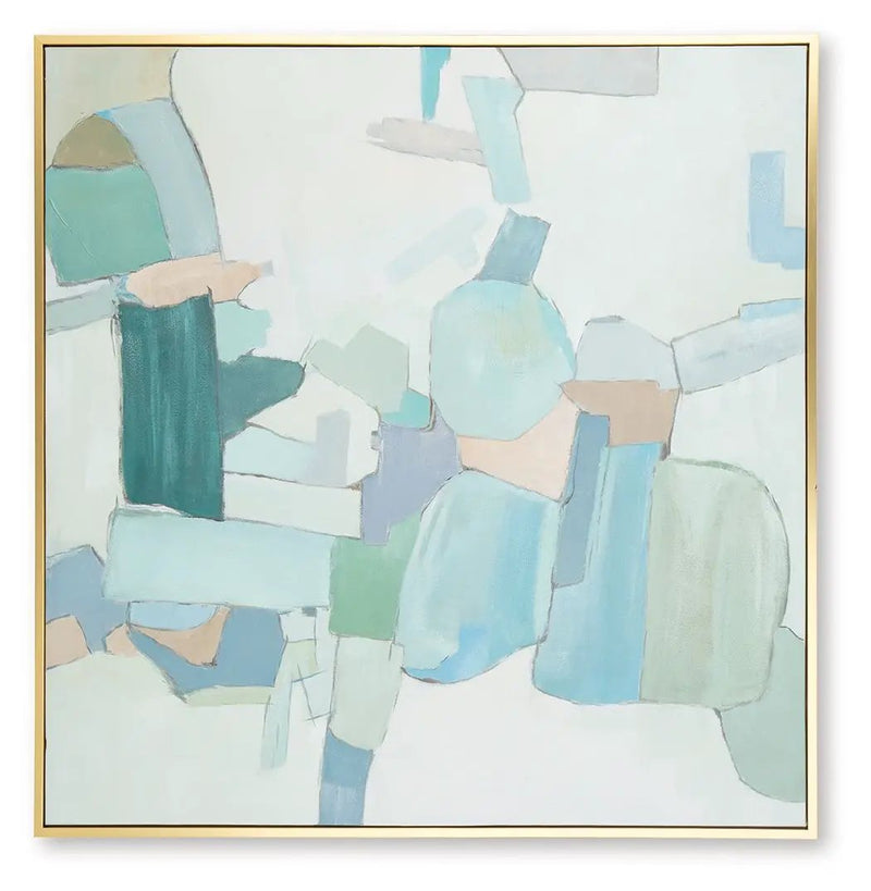 Wynburn - Wall Art - White / Blue / Green by Unique Piece Furniture