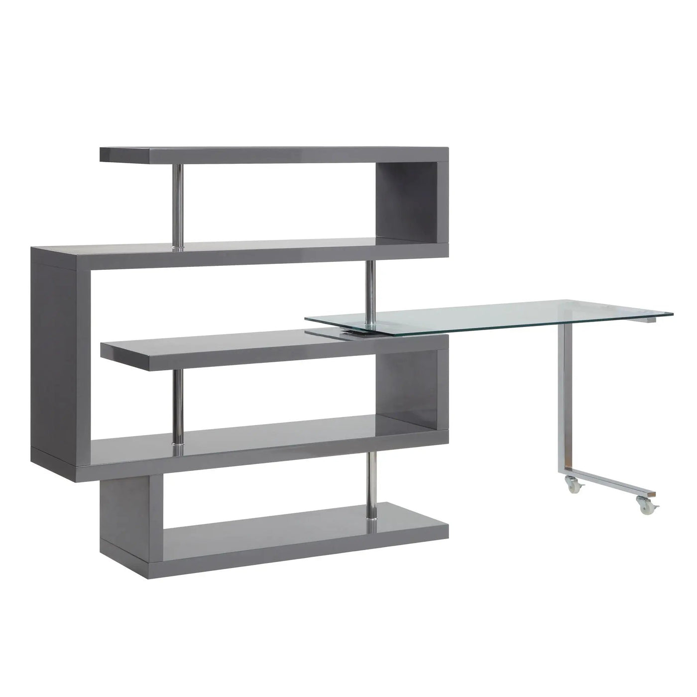 Buck II - Writing Desk With Bookshelf by Unique Piece Furniture