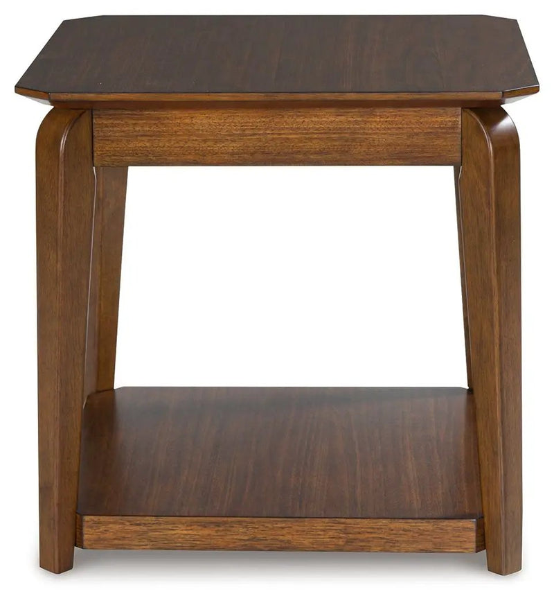 Trenmour - Square End Table - Medium Brown by Unique Piece Furniture