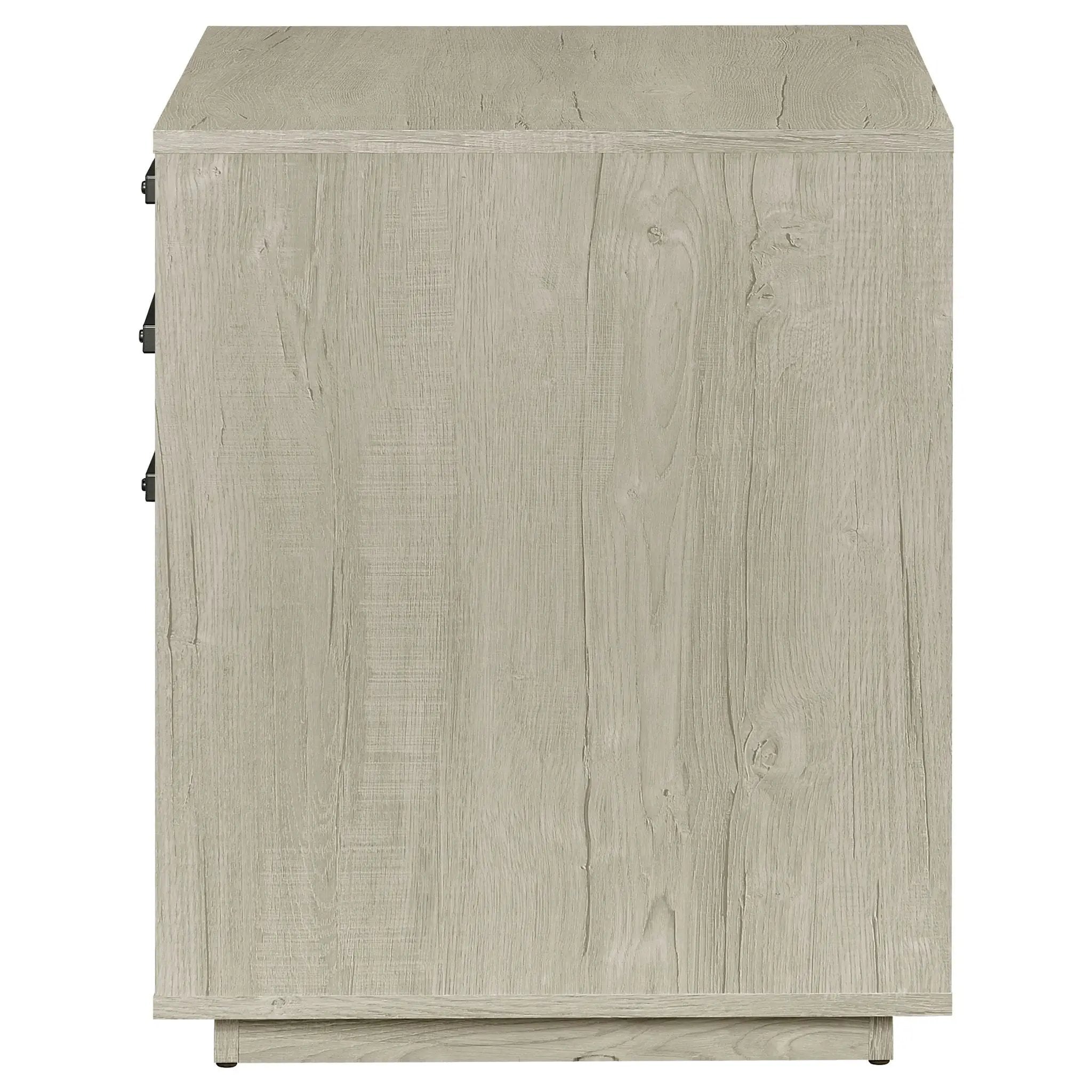 Loomis - 3 Drawer Home Office File Cabinet - White / Gray