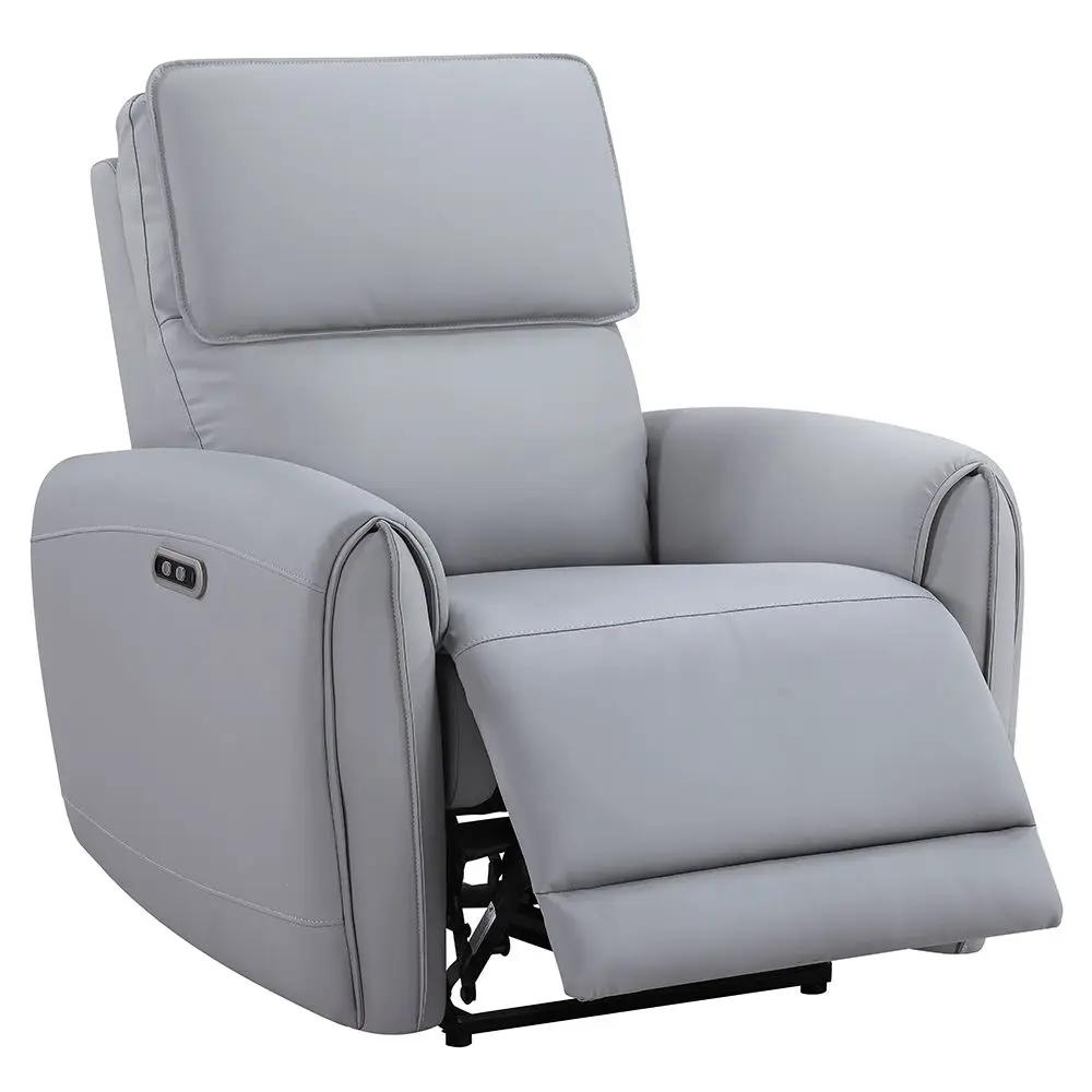 Jeromie - Power Motion Recliner With USB Port - Gray Synthetic Leather by Unique Piece Furniture