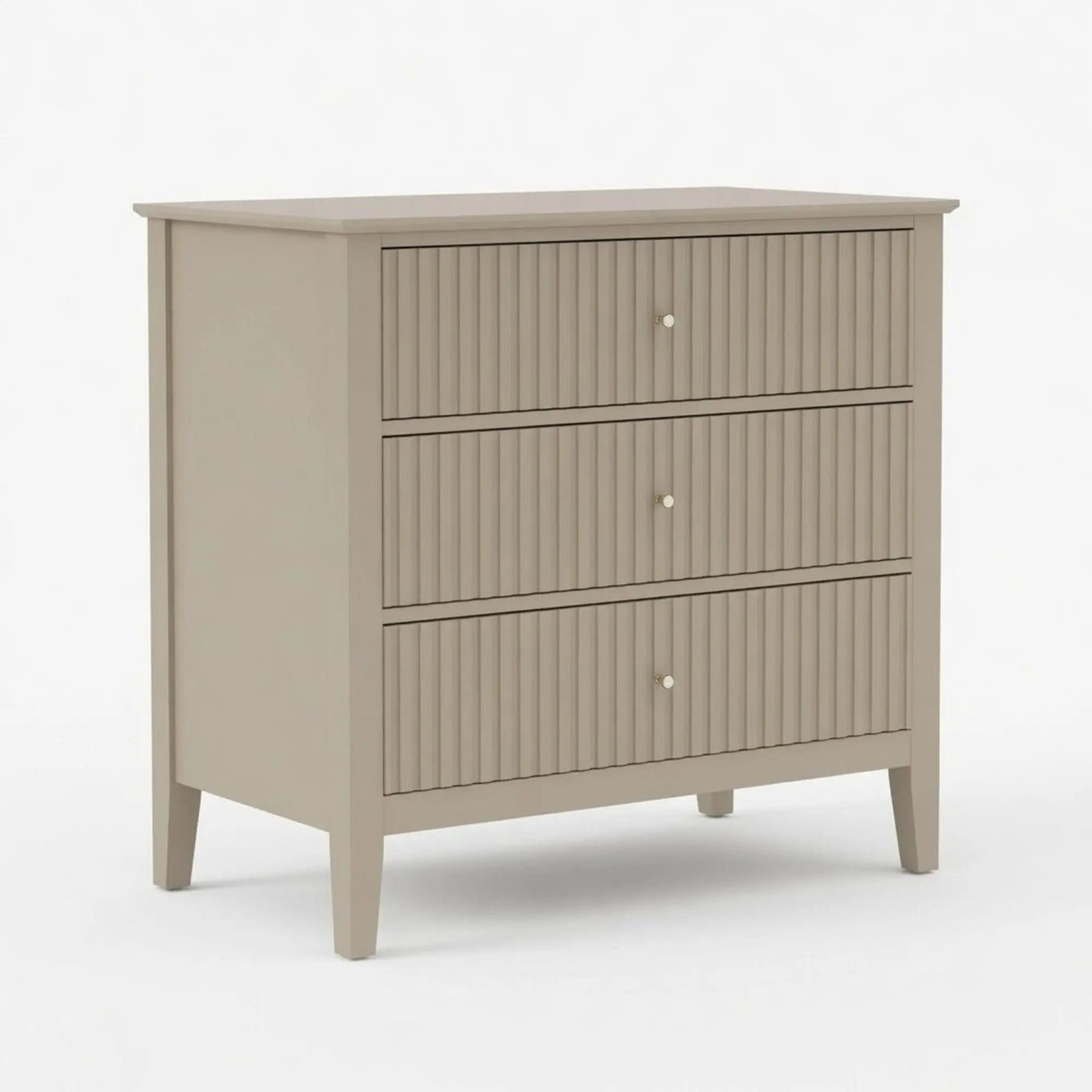 Fluted 3 Drawer Nightstand With Soft Close Slides by HouseOfZazla