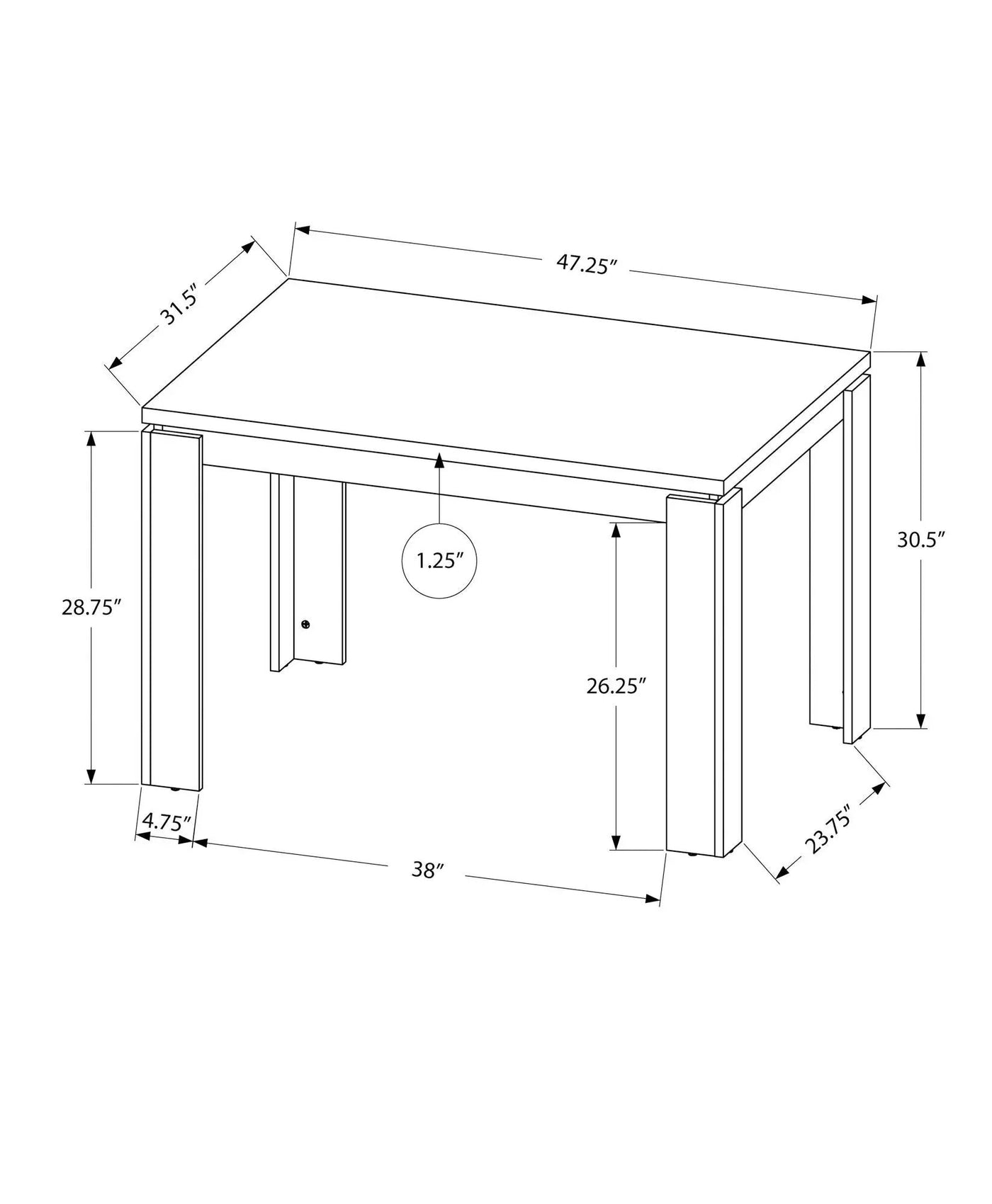 Rectangular Small Dining TableContemporary & Modern by Unique Piece Furniture