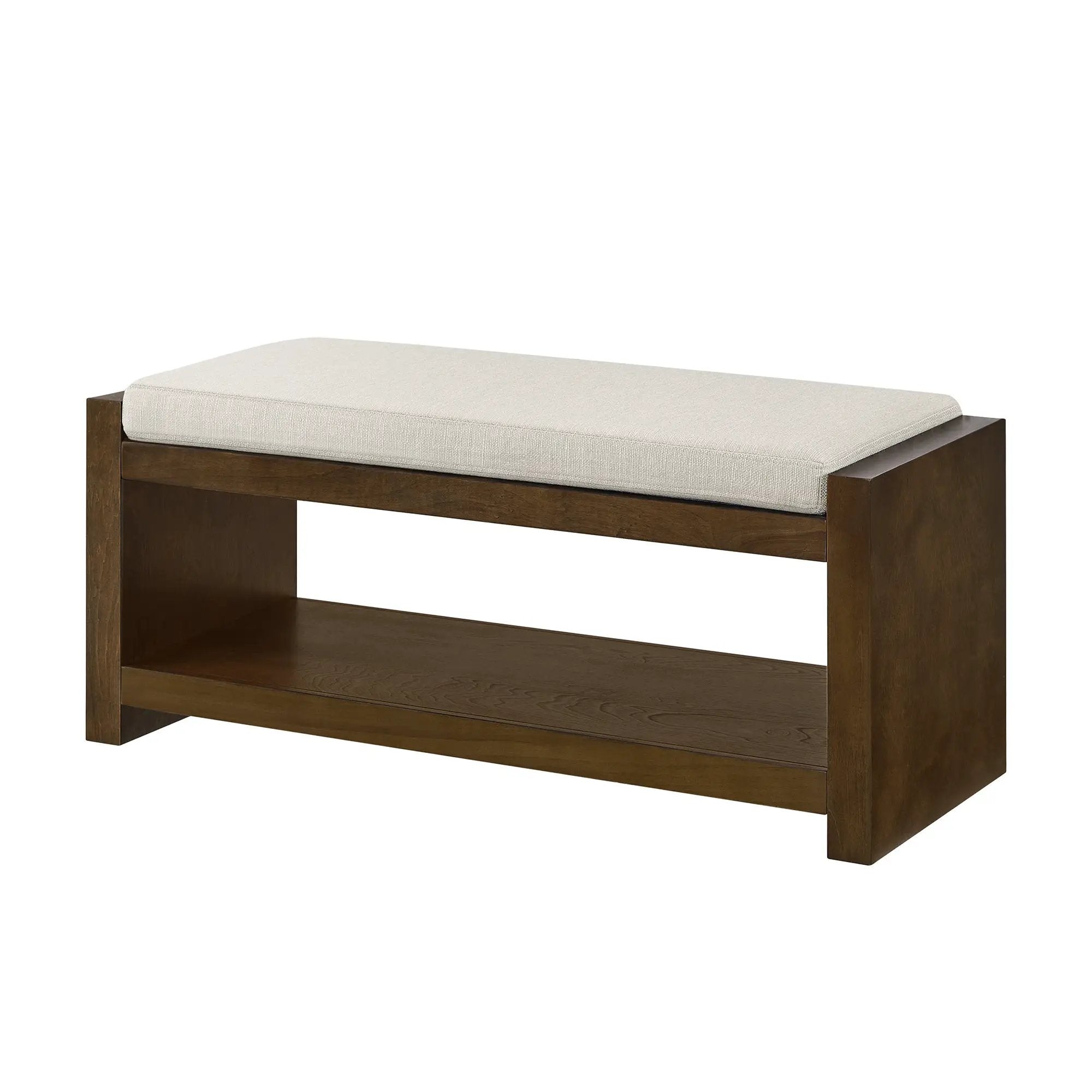 40" Accent Bench with Lower Shelf Shoe Rack by HouseOfZazla