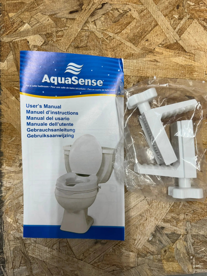 Drive Medical 770-626 AquaSense Raised Toilet Seat with Lid, Standard Seat, White by Selzalot