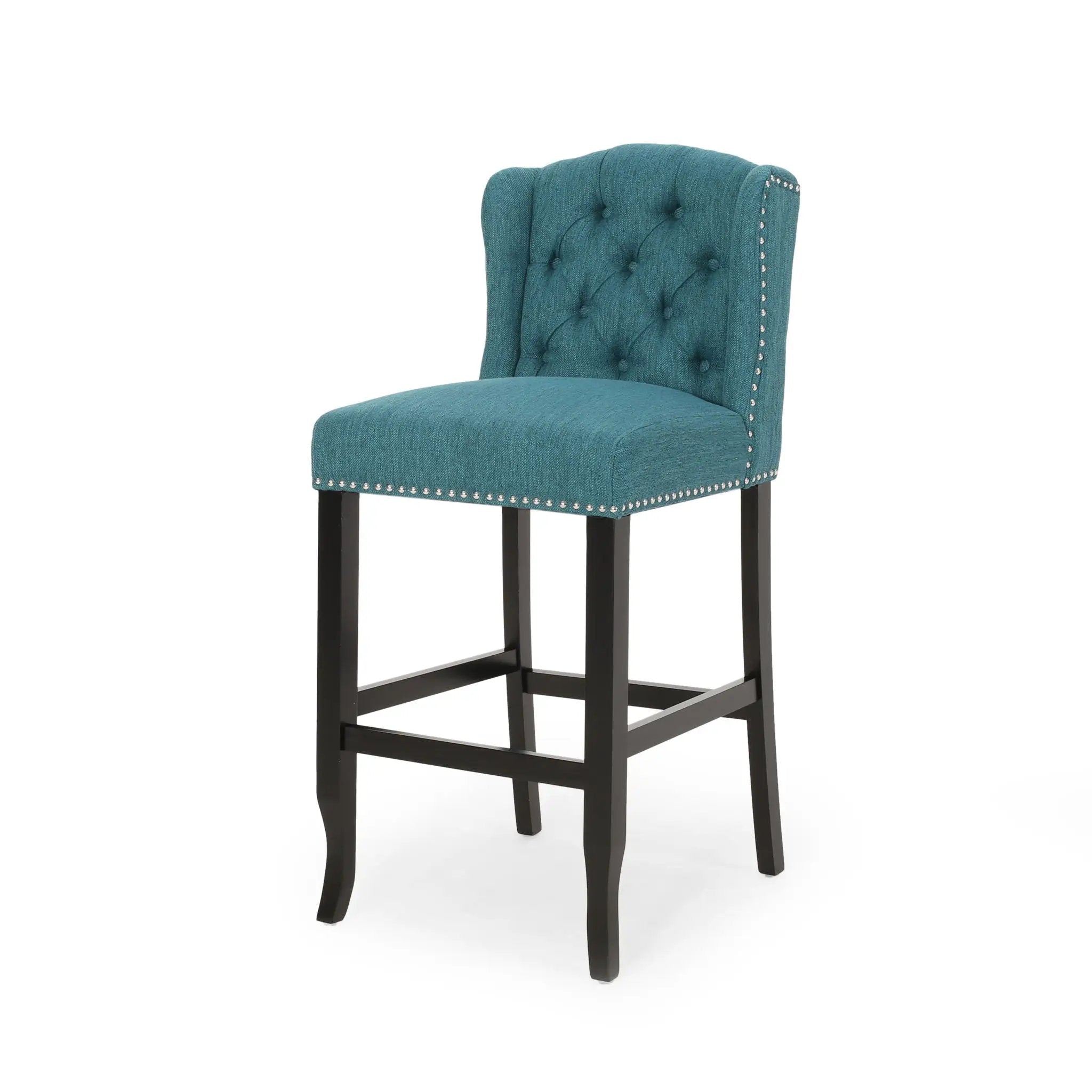 Vienna Contemporary Fabric Tufted Wingback Counter Stools (Set of 2) by HouseOfZazla