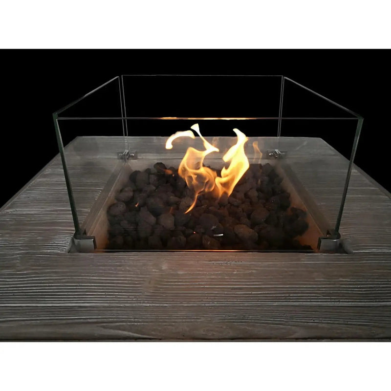 Reinforced Propane Fire Pit Table - Black / Gray by Unique Piece Furniture