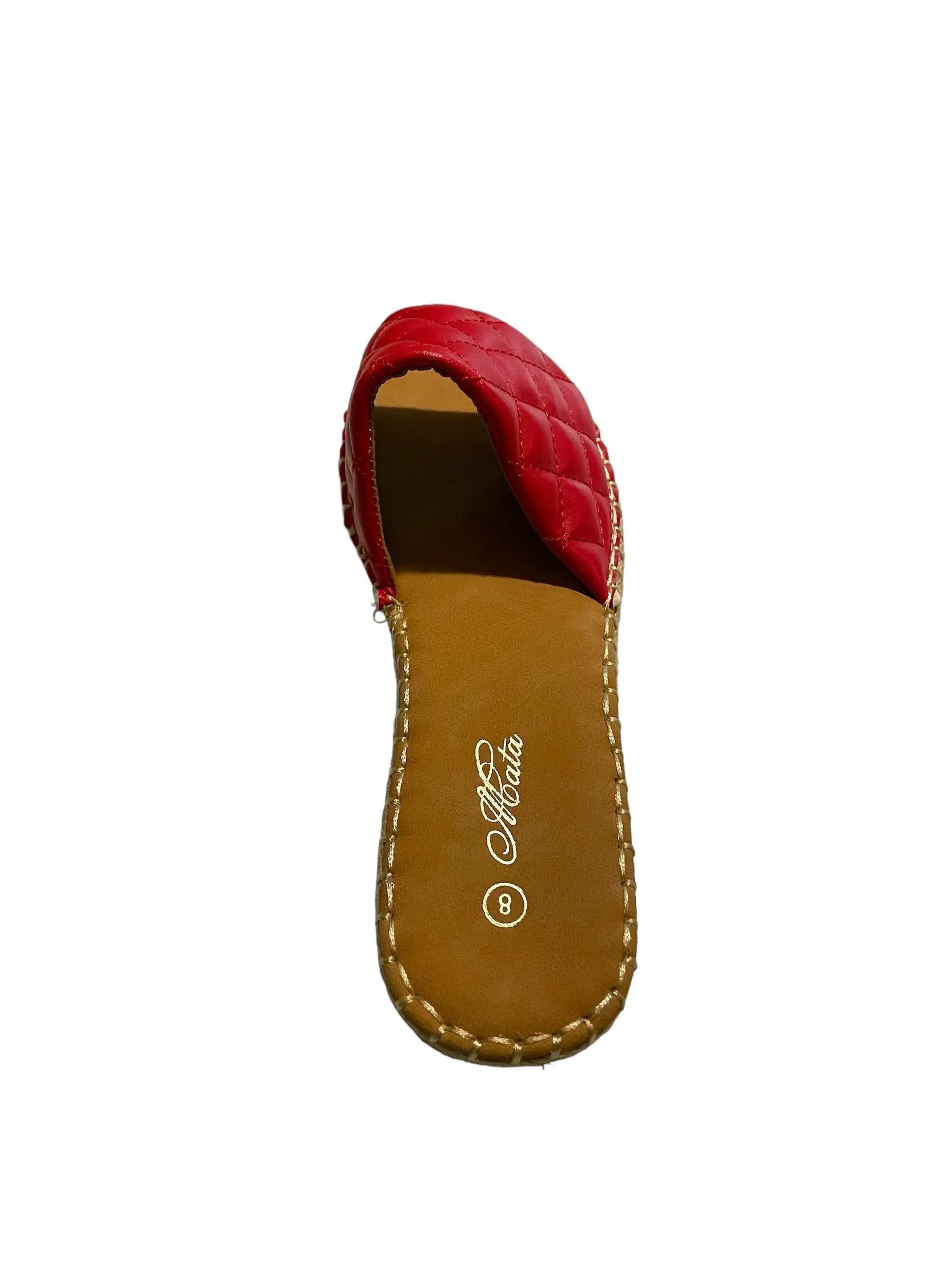 Mata Shoes Fable Flat Slide on Red Size 8 by Selzalot