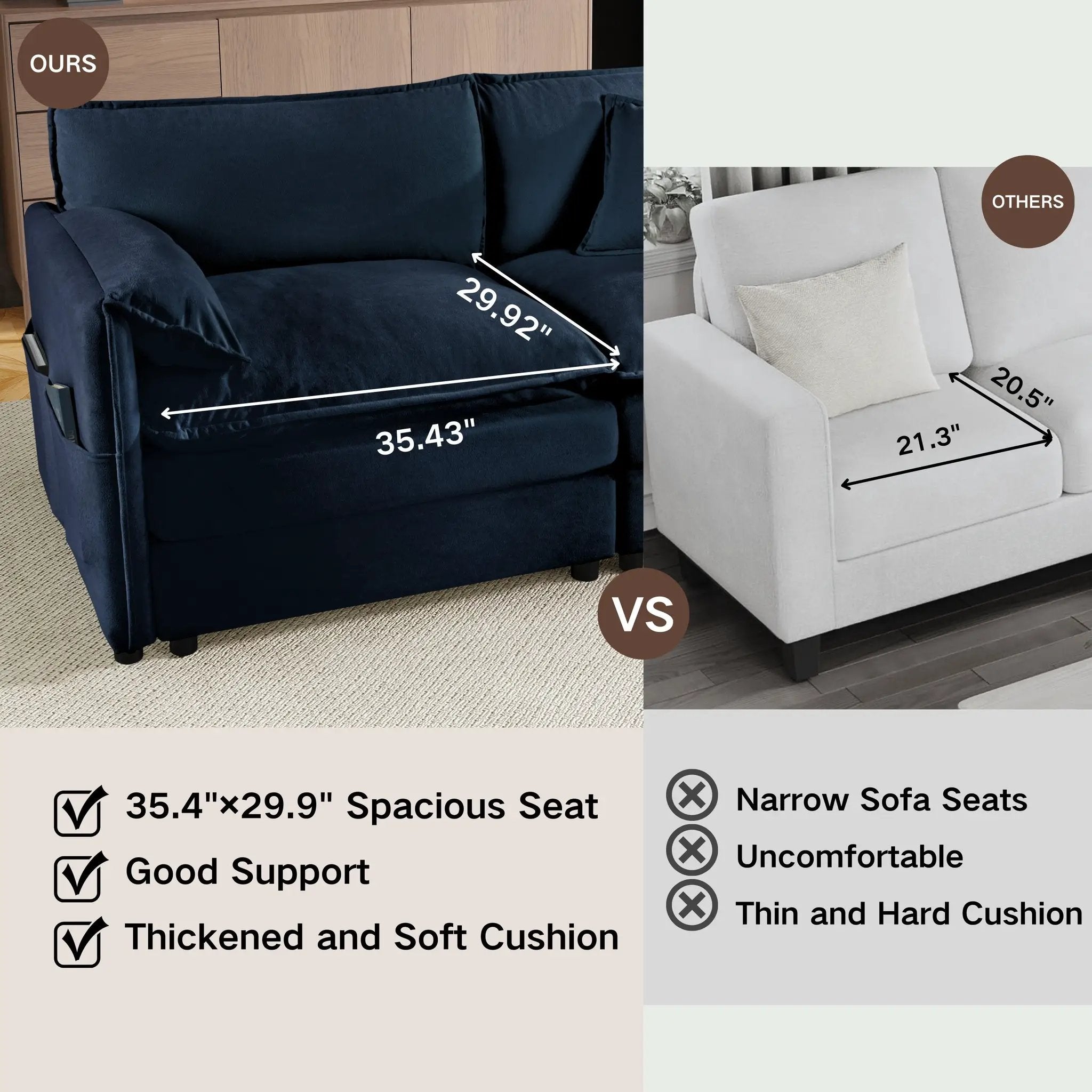 41.73" Modern Upholstered Sofa Chair by HouseOfZazla