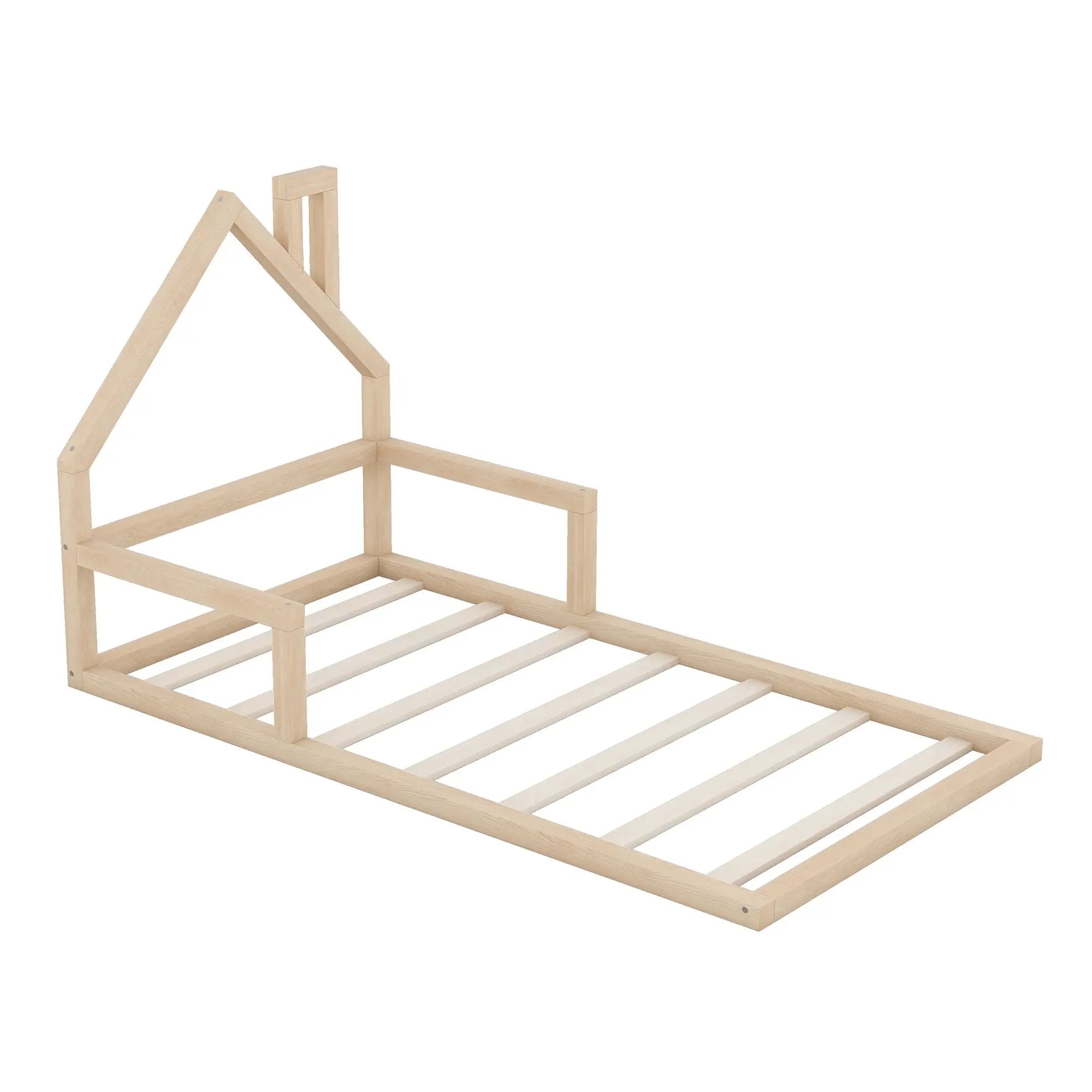 Floor Bed With House Shaped Headboard by Unique Piece Furniture