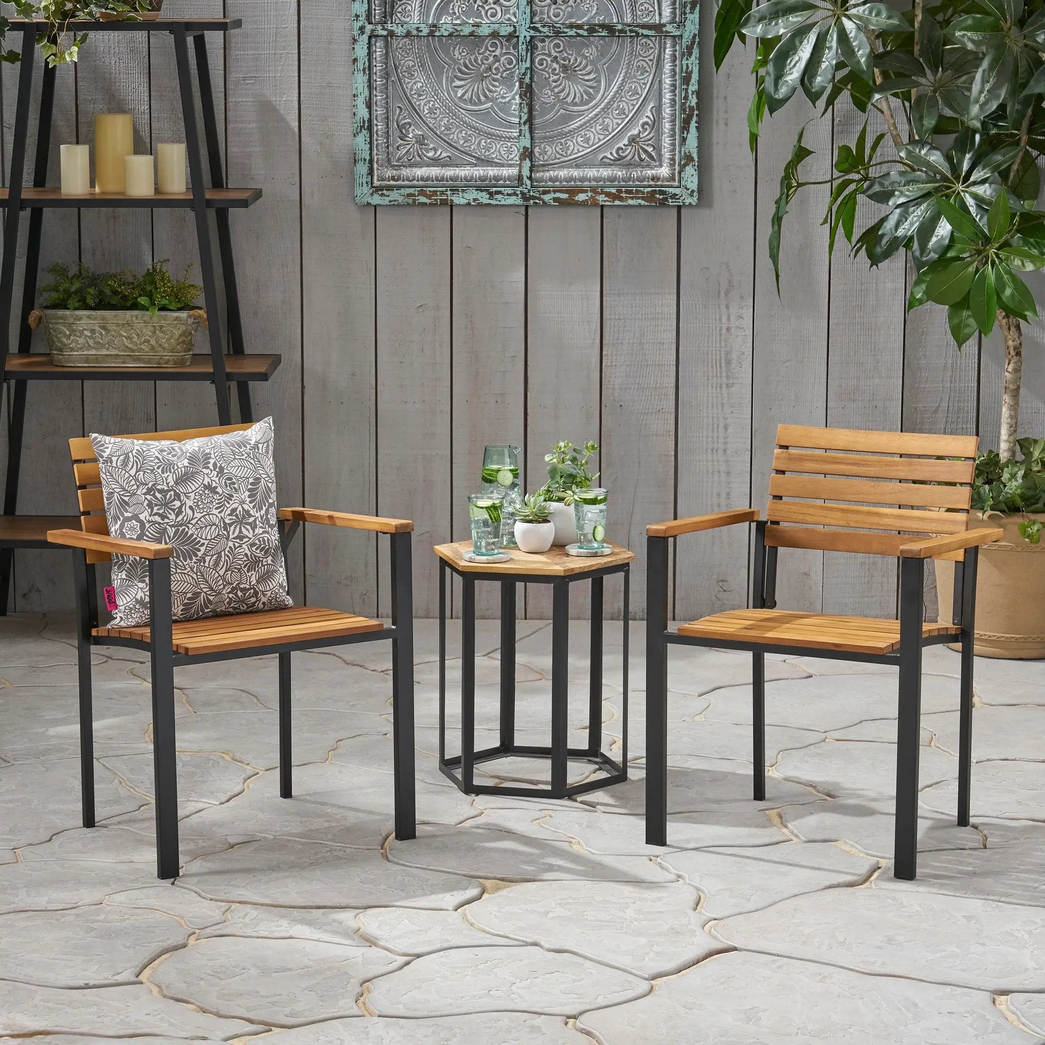 Laris Wood And Metal Chair by HouseOfZazla