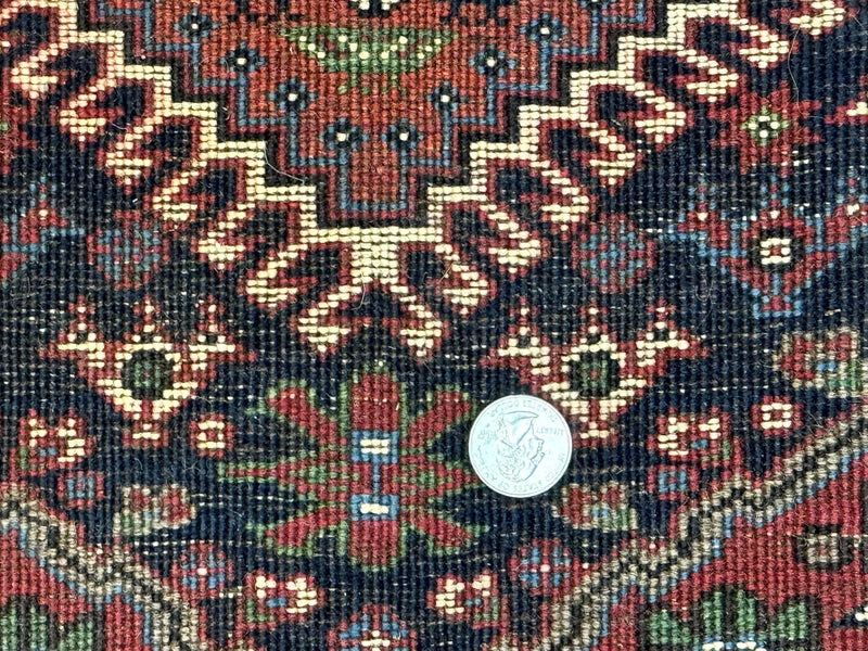 Persian Tribal Runner Rug 2.6 x 20 ft, Antique Persian Shiraz Carpet for Hallway, Colorful Navy Blue by Jewel Rugs