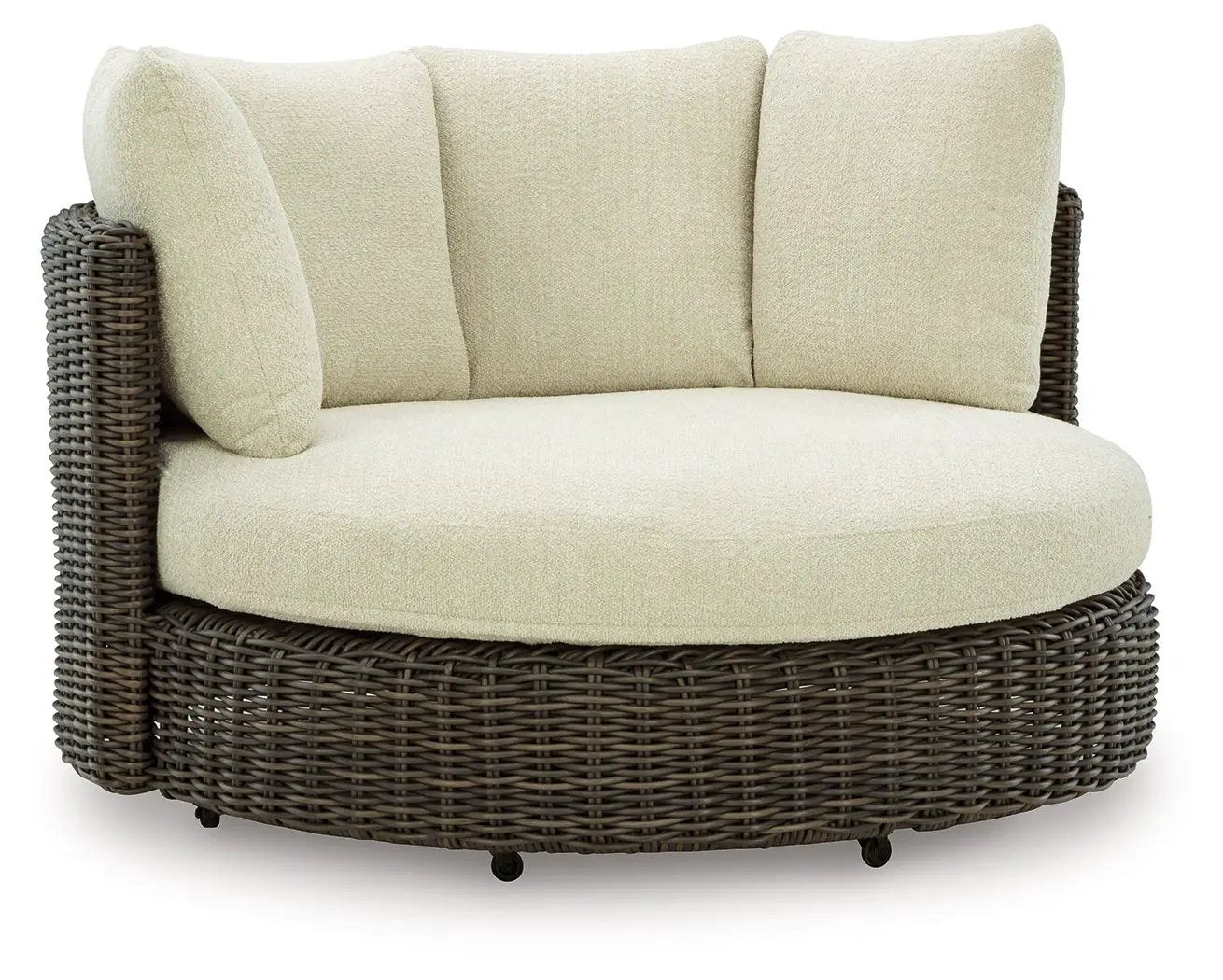 Kimora - Swivel Lounge Chair With Cushion - Beige / Dark Brown by Unique Piece Furniture