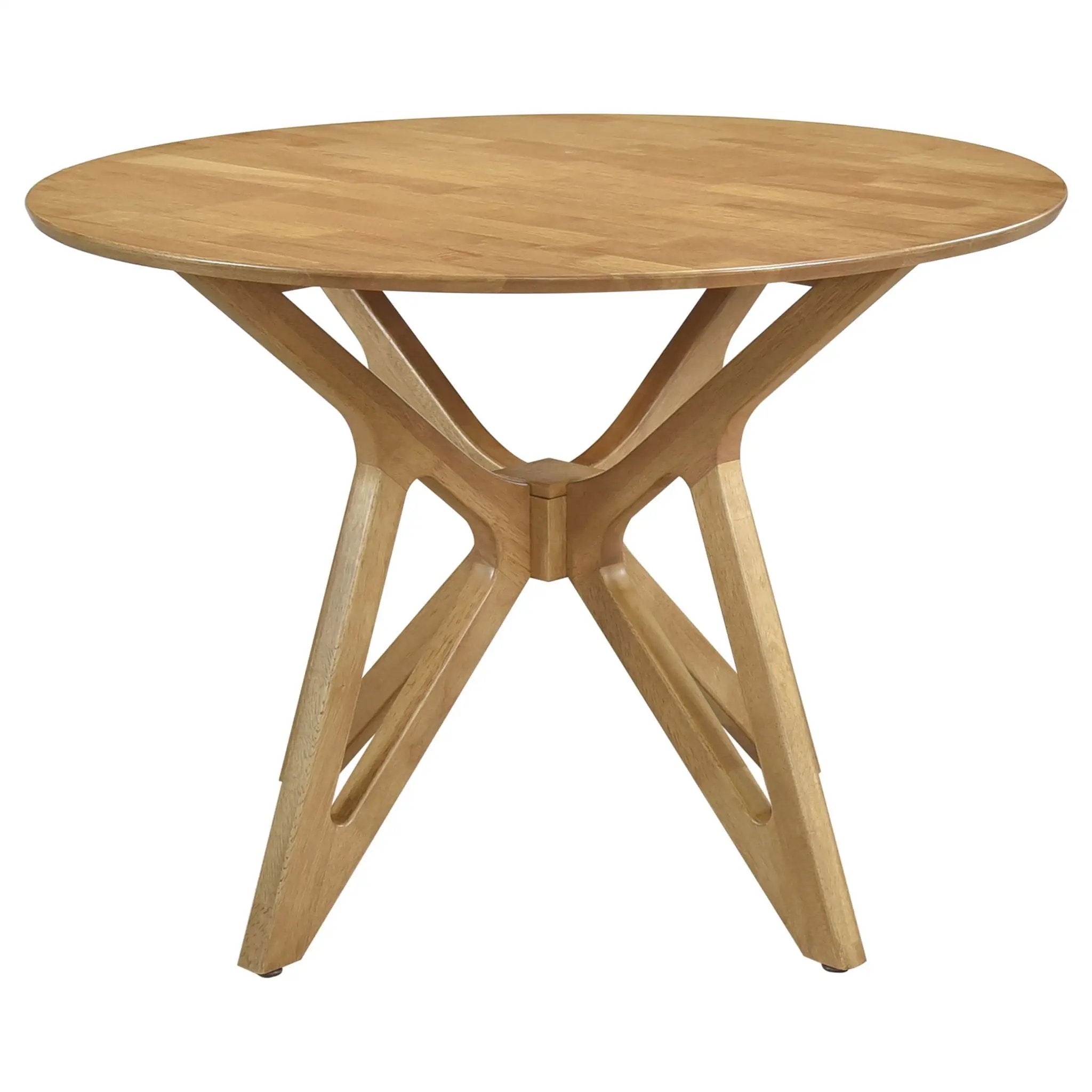 Elowen 5-piece Round Solid Wood Dining Set Light Walnut by Unique Piece Furniture
