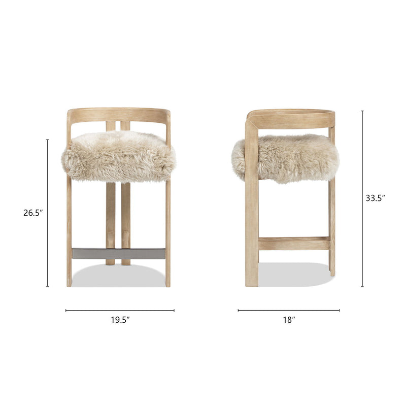 Millwick - Low Back Counter Stool by HouseOfZazla