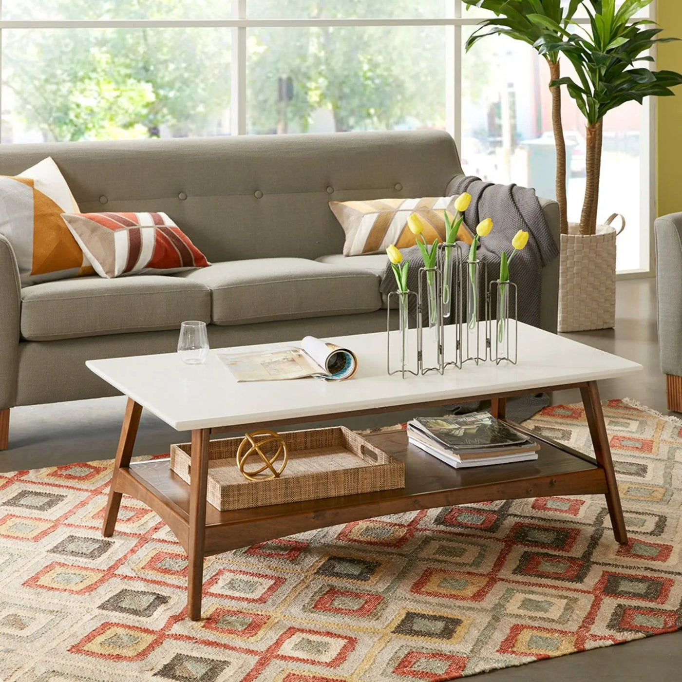 Modern Table With Extra Storage by Unique Piece Furniture