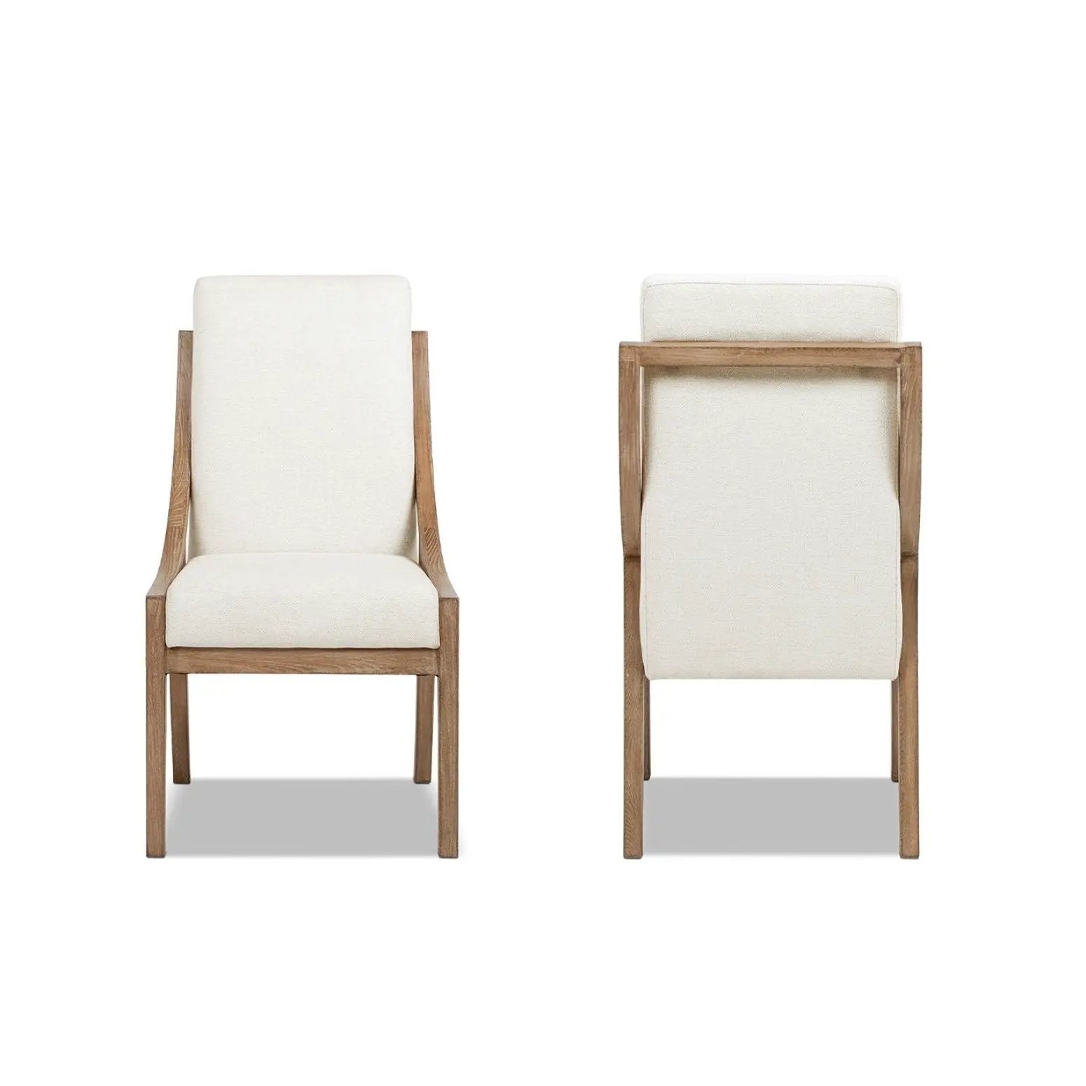 Lennox - High Back Upholstered Dining Chair (Set of 2) - Light Beige by HouseOfZazla