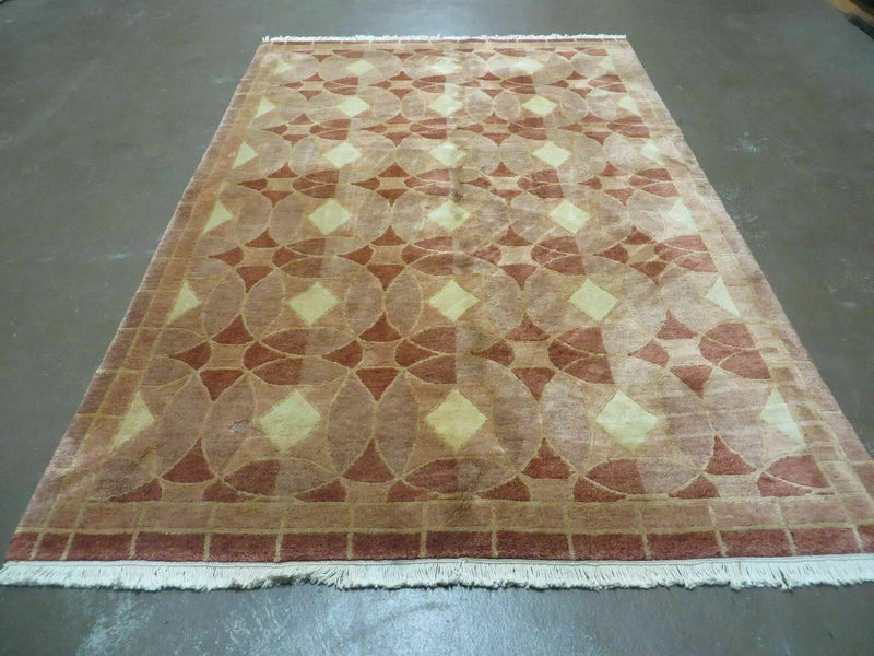 5' X 7' Modern Tibetan Nepal Art Deco Chinese Hand Knotted Wool Rug Decorative Contemporary Home Décor by Jewel Rugs