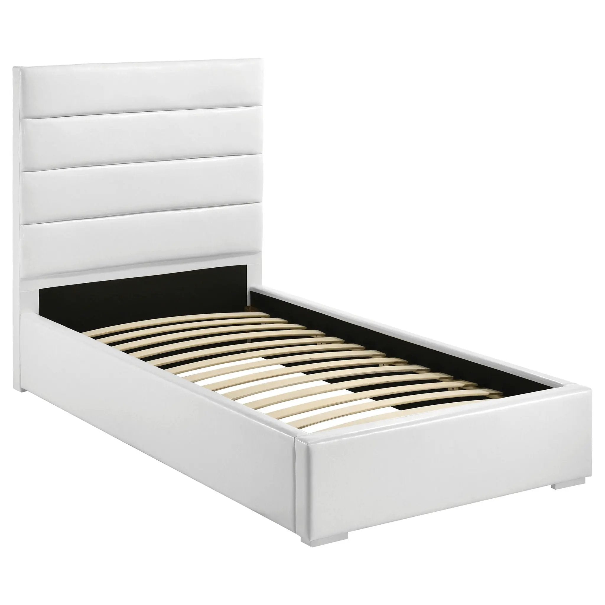 Felicity 53-inch Upholstered Twin Platform Bed White by Unique Piece Furniture