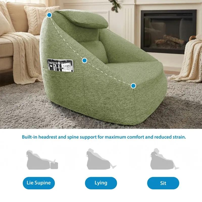 Cloud Ergonomic Couch in Olive by HouseOfZazla