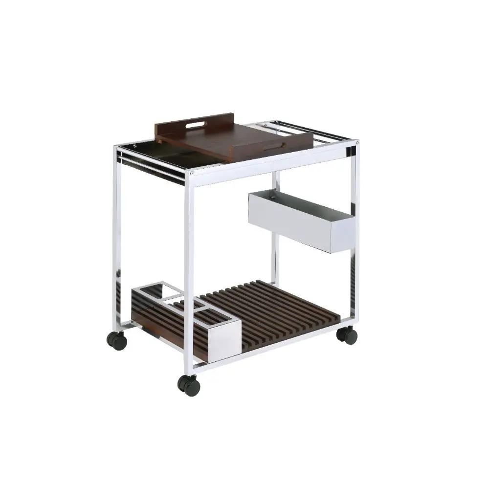 Lisses - Serving Cart - Chrome by Unique Piece Furniture