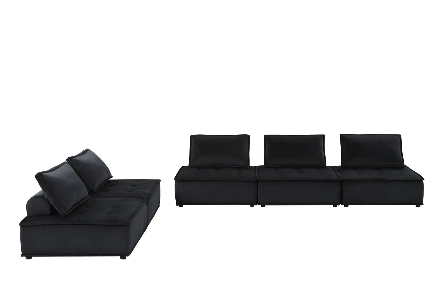 Anna - Stylish Sectional Sofa Ottoman by HouseOfZazla