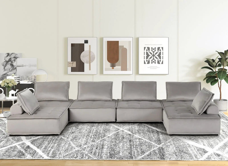 Anna - Stylish Sectional Sofa Ottoman by HouseOfZazla