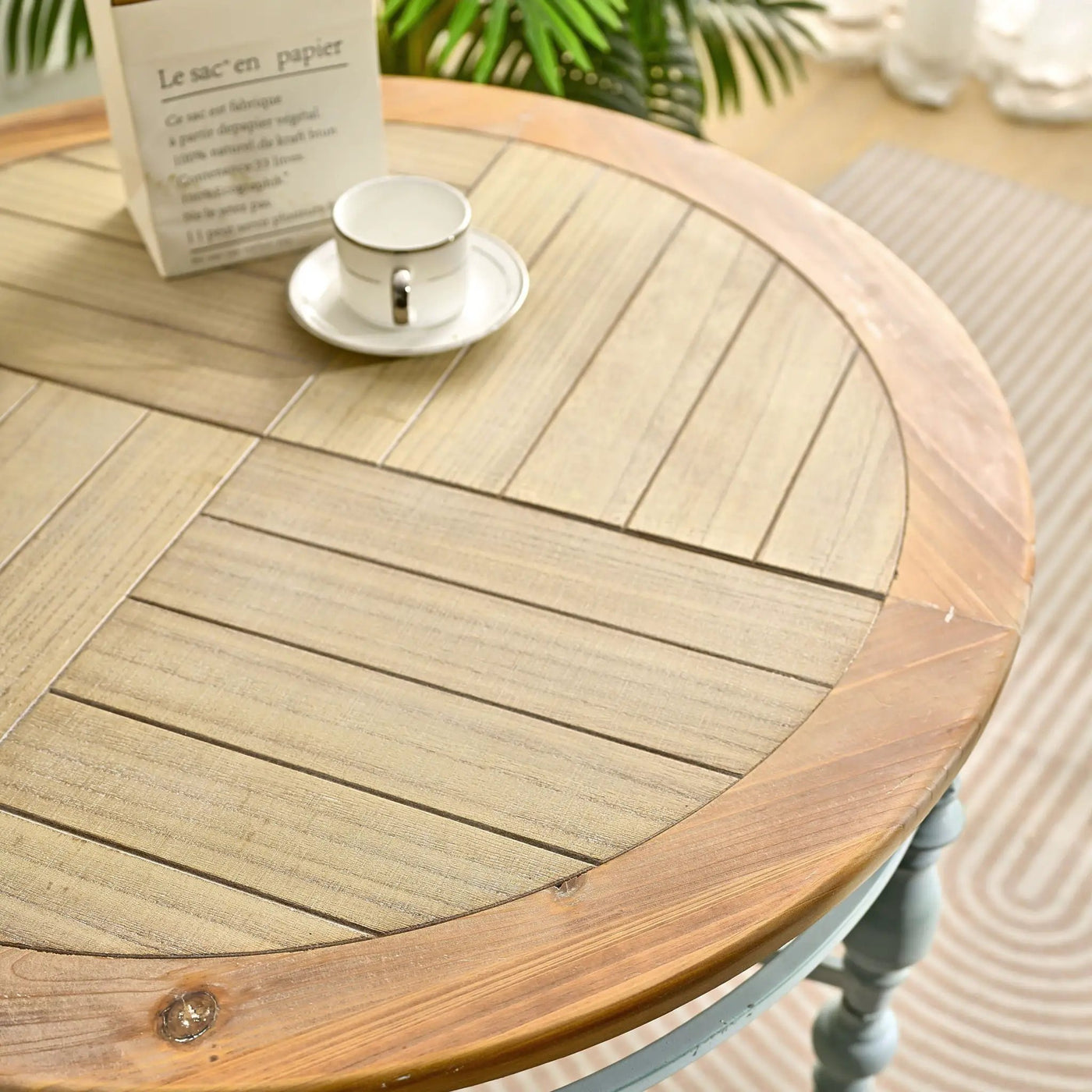 Round Top Carved Table For Living Room by HouseOfZazla