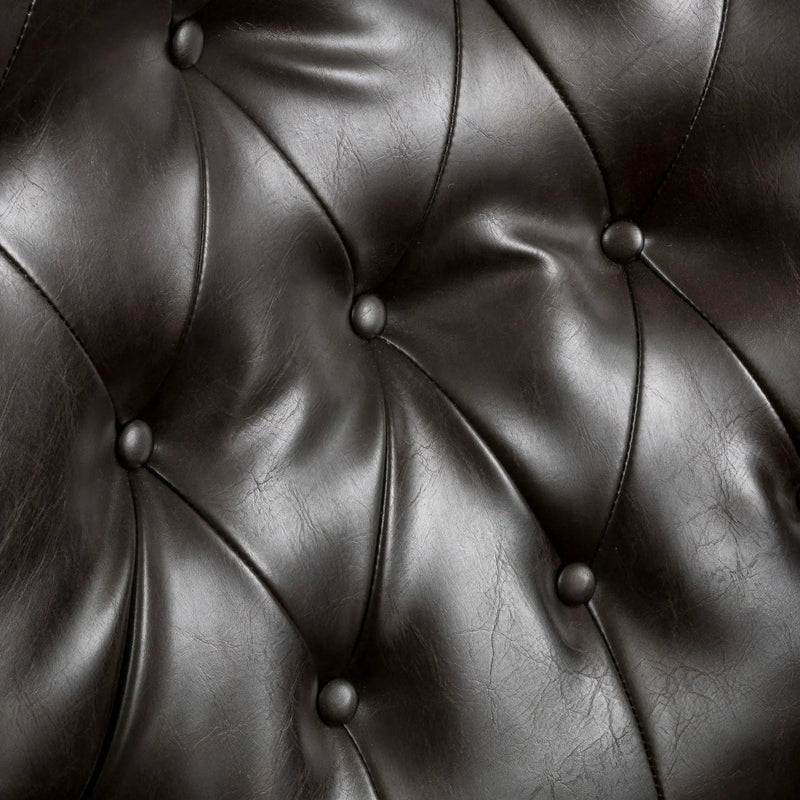 Contemporary Style Push Back Recliner with Button Tufted Stitching and Nailhead Trim by HouseOfZazla