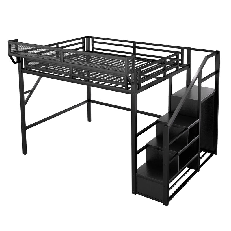 Loft Bed With Storage Shelves, Wardrobe by HouseOfZazla