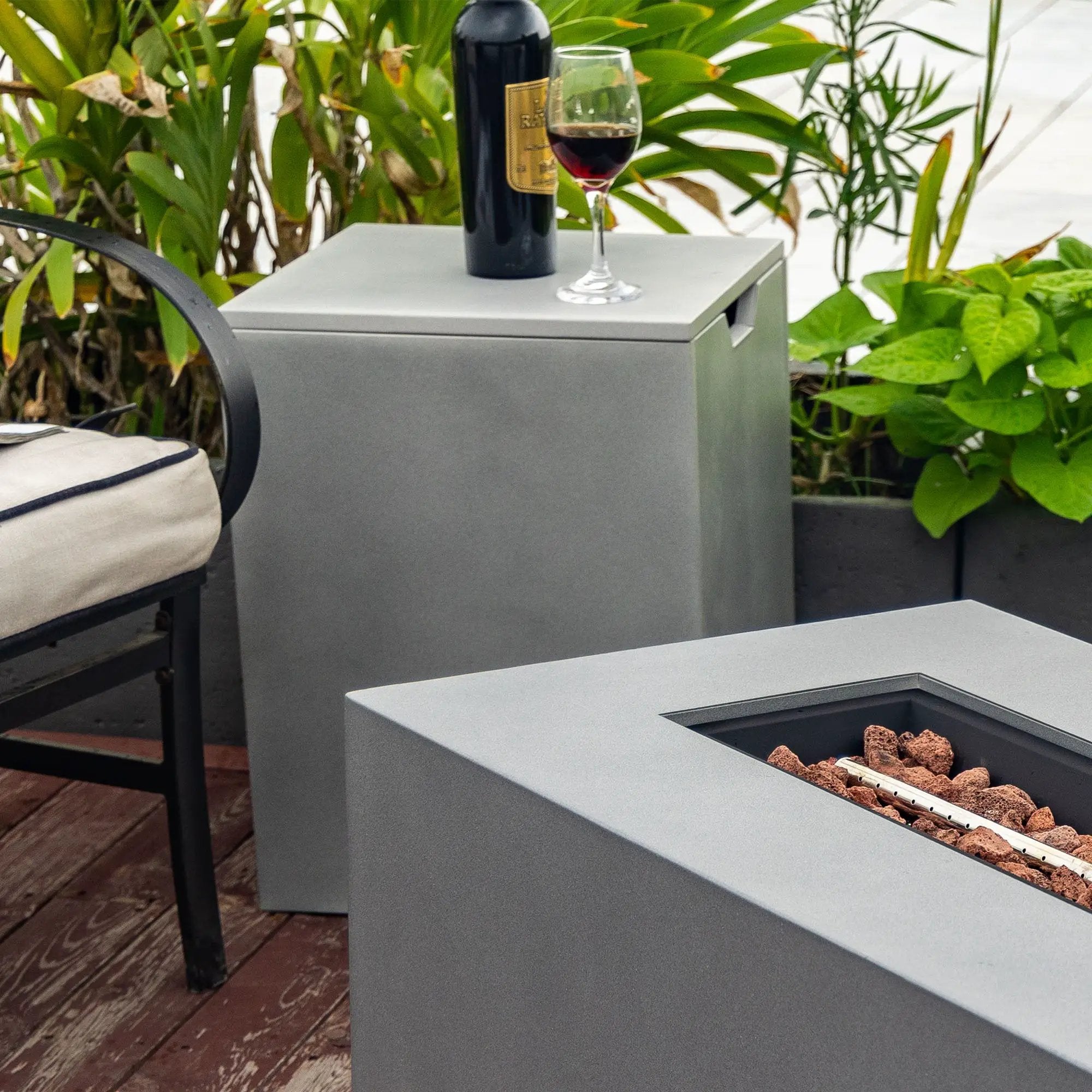 Square Propane Tank Cover Holder, Multi Functional Utility - Gray by HouseOfZazla