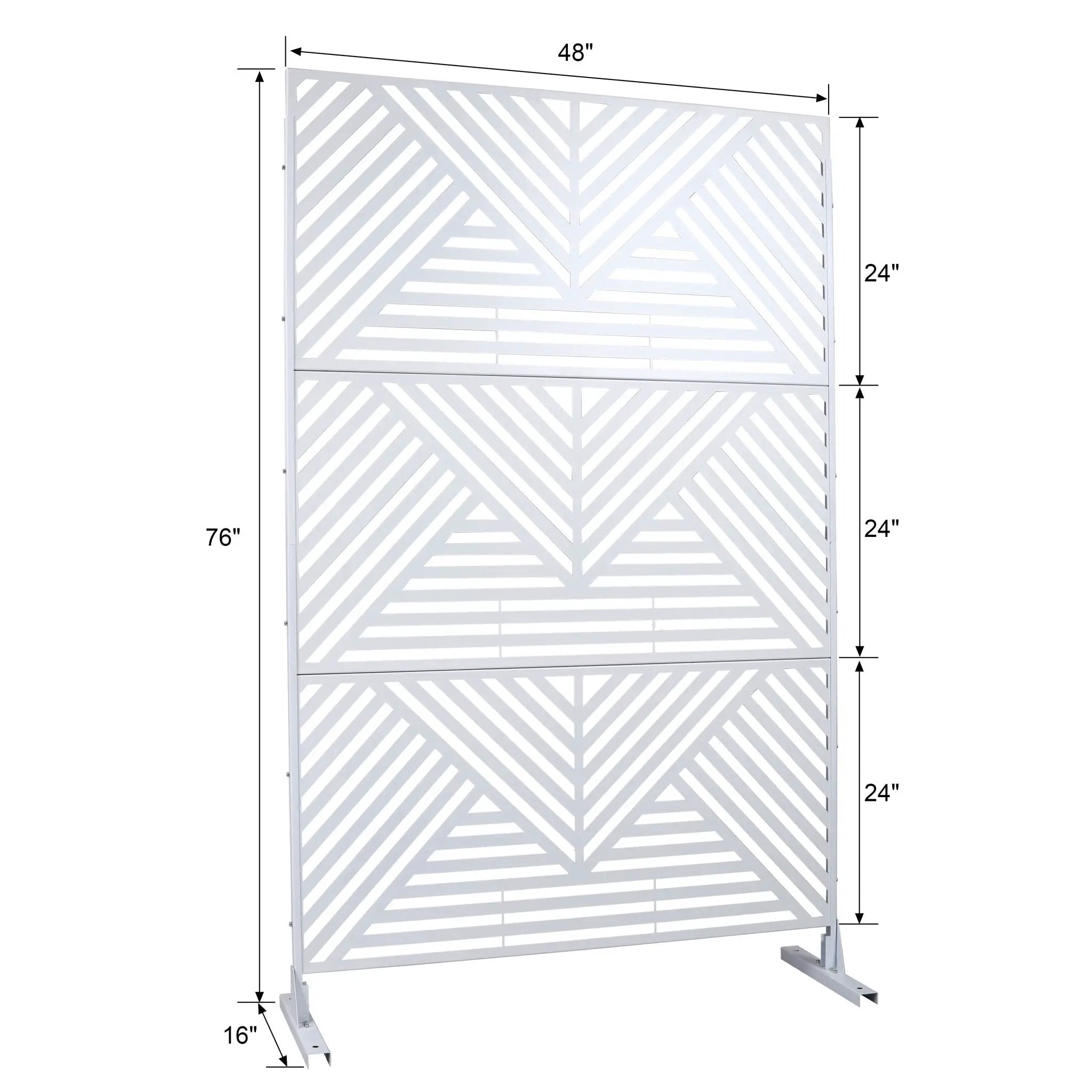 Freestanding Outdoor & Indoor Freestanding Metal Privacy Screen by Unique Piece Furniture