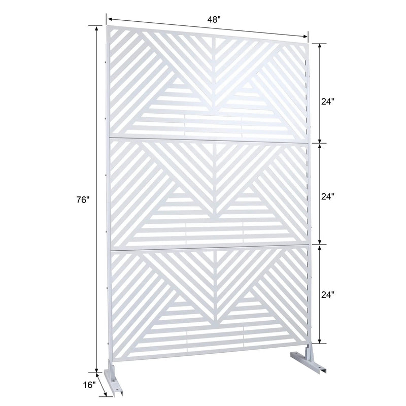 Freestanding Outdoor & Indoor Freestanding Metal Privacy Screen by Unique Piece Furniture