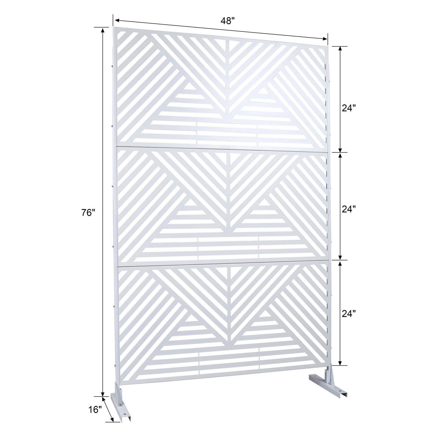 Freestanding Outdoor & Indoor Freestanding Metal Privacy Screen by Unique Piece Furniture