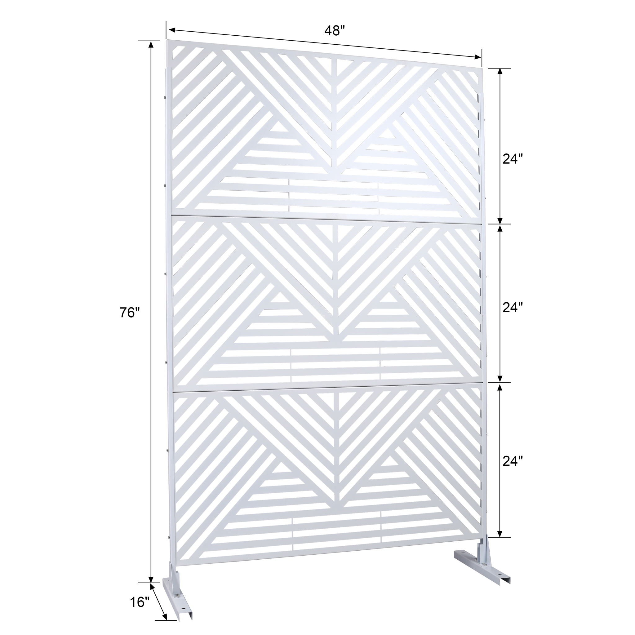 Freestanding Outdoor & Indoor Freestanding Metal Privacy Screen by Unique Piece Furniture