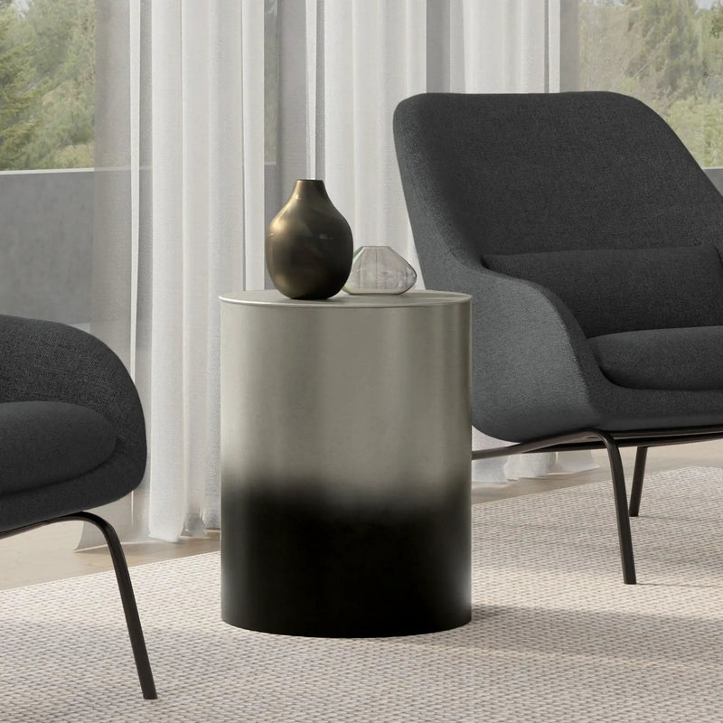 Curtis - Ombre Metal Cylinder Accent Table by Unique Piece Furniture
