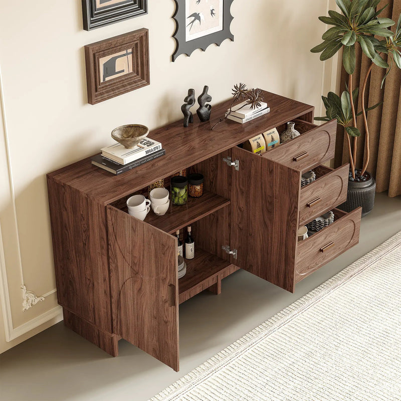 59.1" Buffet Sideboard with 2 Doors and 3 Drawers by HouseOfZazla