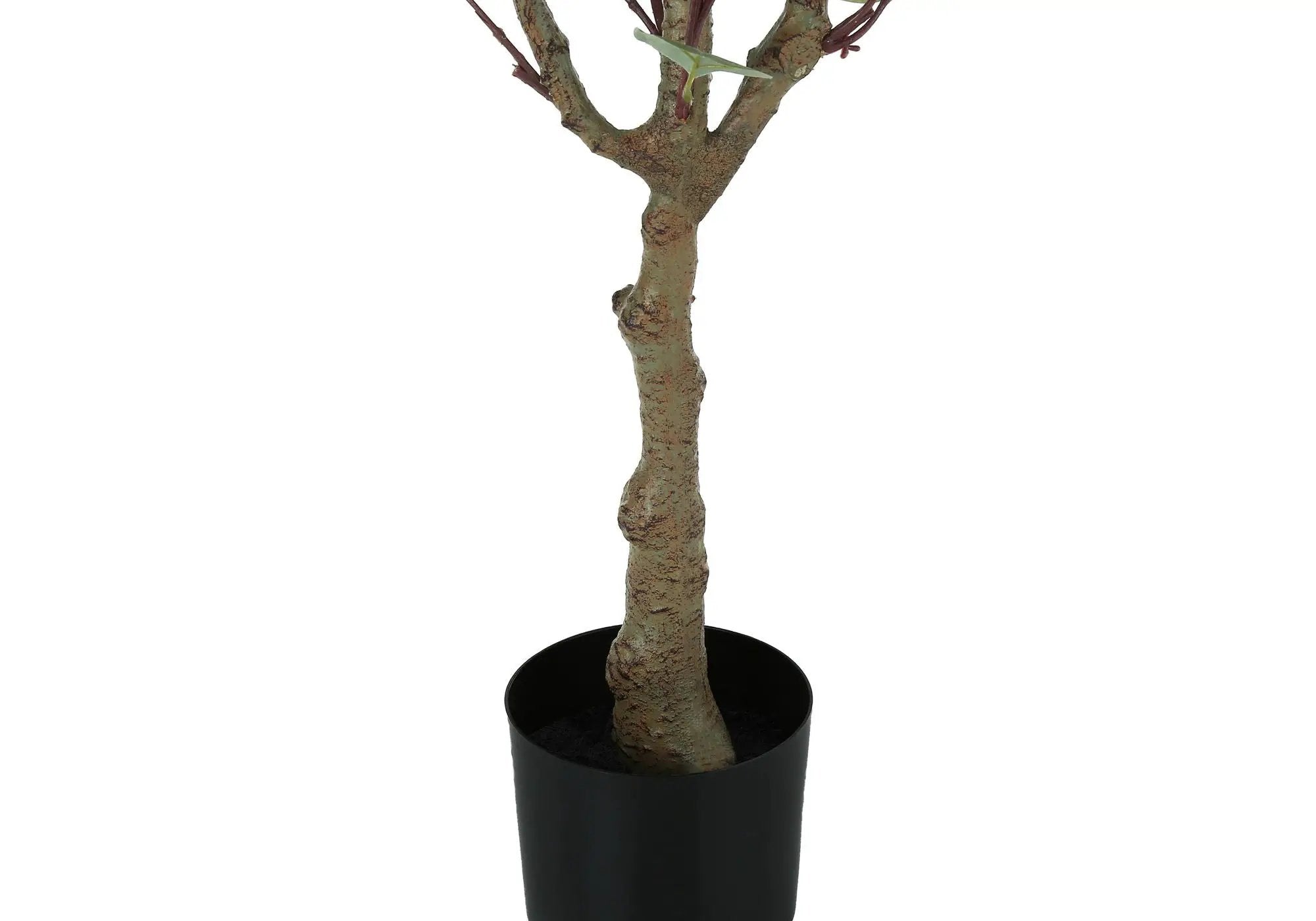 46" Tall, Artificial Plant, Eucalyptus Tree, Indoor, Faux, Fake, Floor, Greenery, Potted, Decorative - Green / Black by Unique Piece Furniture