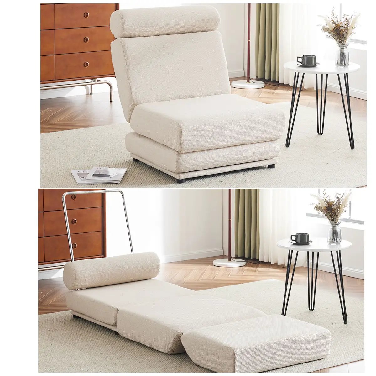 Foldable Single Chair Sofa Bed With Pillow, Easy To Store, Breathable And Wearable by HouseOfZazla