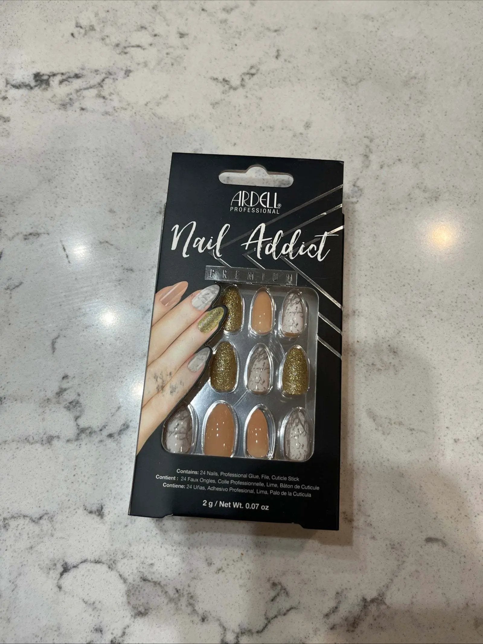 Ardell Nail Addict False Press on Nails - Cheetah Accent by Selzalot
