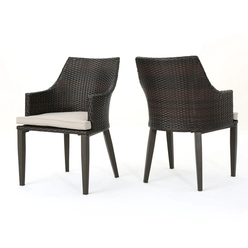 Hillhurst Outdoor Chair Set of 2 with Weather Resistant Cushions by HouseOfZazla