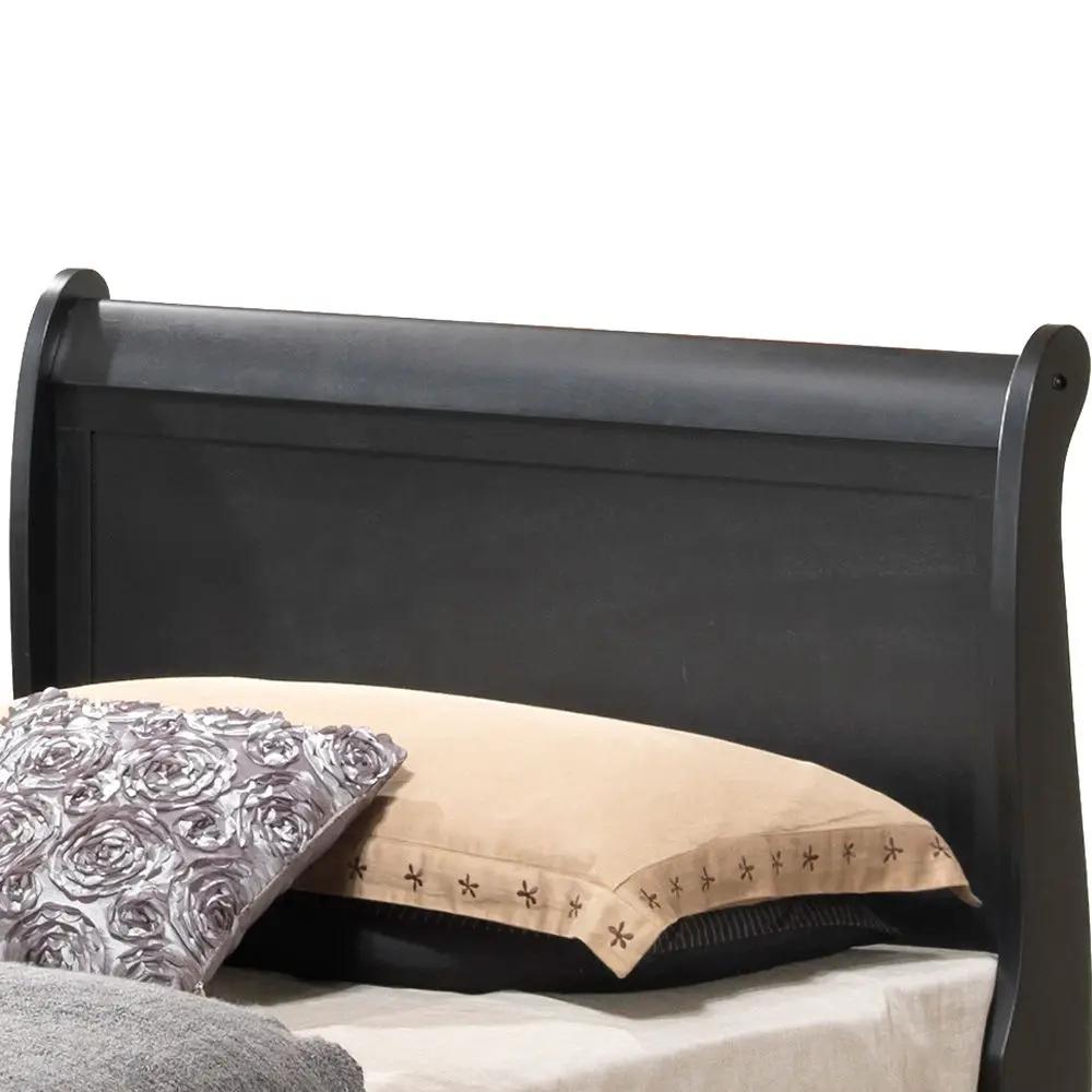 Upholstered Panel Sleigh Bed Design by HouseOfZazla