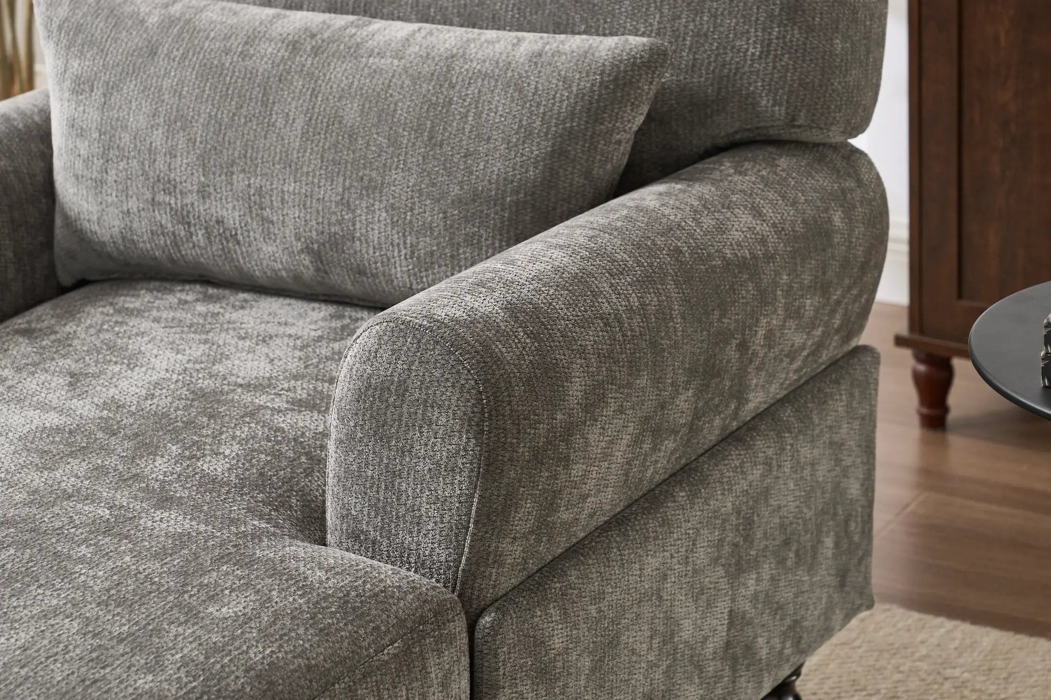 Modern Grey Upholstered Chaise Lounge Sofa Recliner by HouseOfZazla