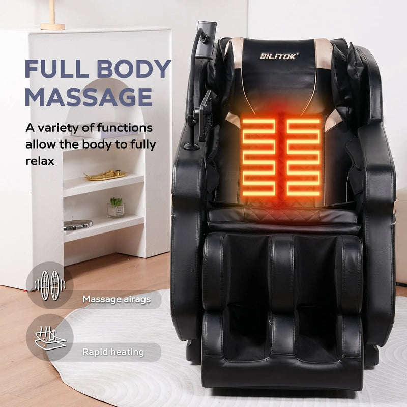 Massage Chair Recliner with Zero Gravity and Full Body Air Pressure by HouseOfZazla