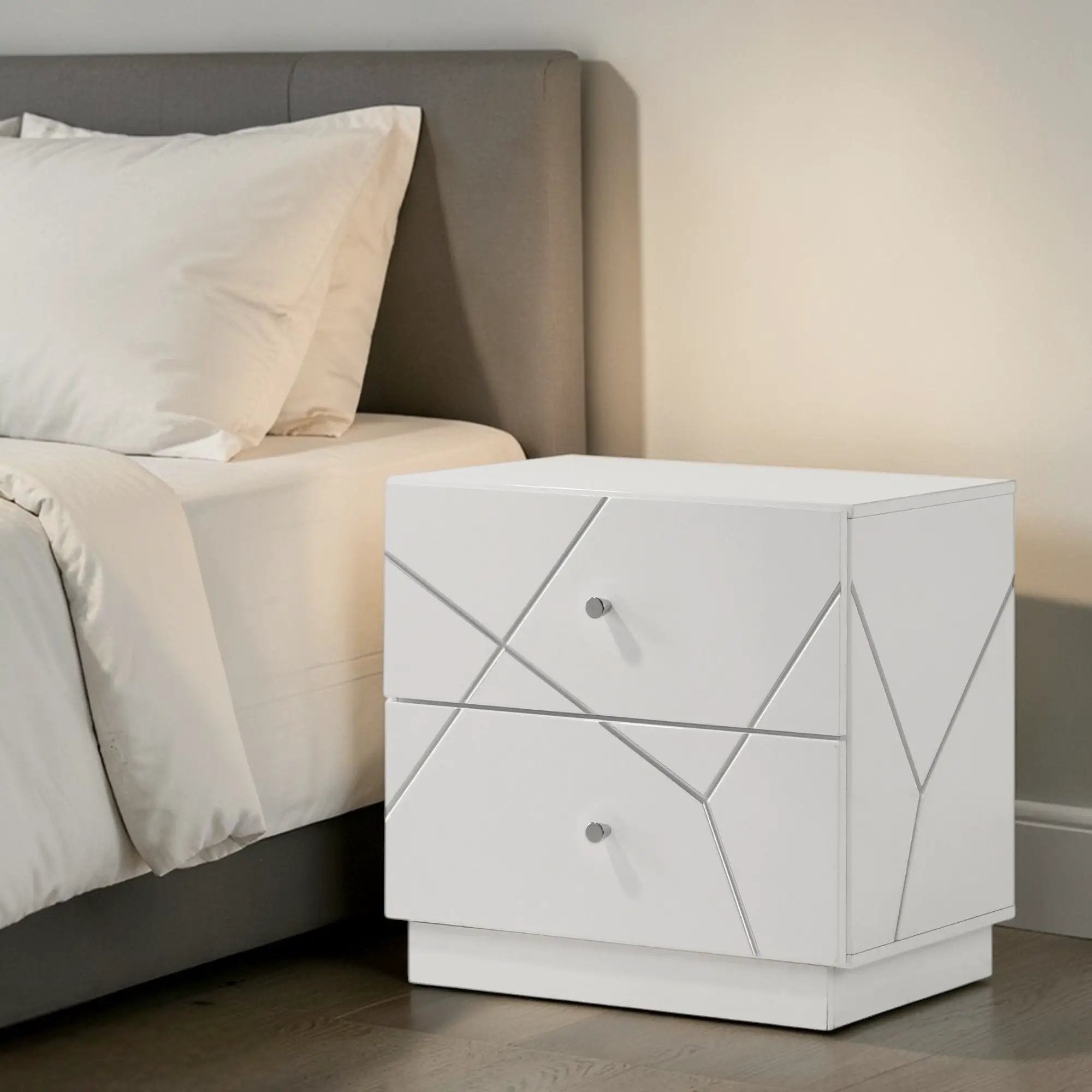 Esther - Nightstand - White by HouseOfZazla